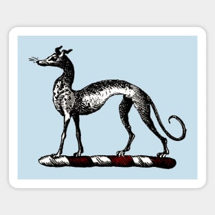 Heraldic Crest Standing Greyhound Coat of Arms Magnet